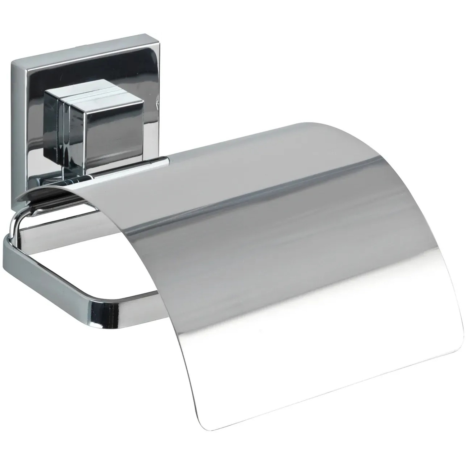 Wenko Vacuum-Loc® Toilettenpapierhalter Cover Quadro Edelstahl