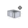 Blaue PROREGAL Eurobox Nextgen Economy, 20 Liter, mit Auflagedeckel und Schiebeschnappverschlüssen.
