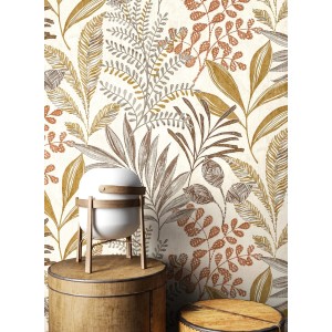 Newroom Vliestapete Zoelle Beige Dschungel Modern