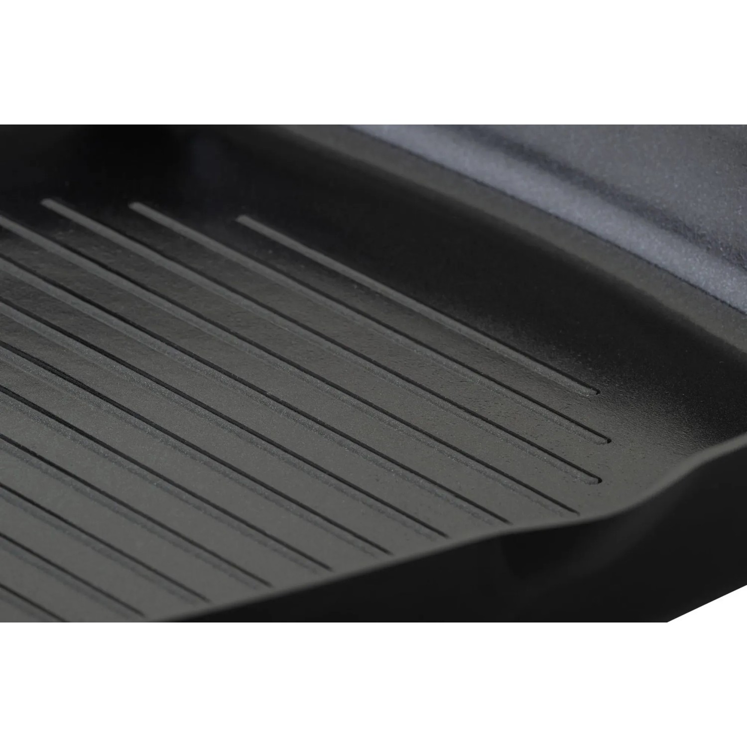 Schwarze Fackelmann Grillpfanne Statement, 28 cm, mit gerillter Oberfläche für Grillmuster.
