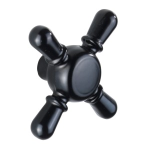 Schwarzer Wenko Wandhaken Tap im Retro-Design aus Zinkdruckguss.