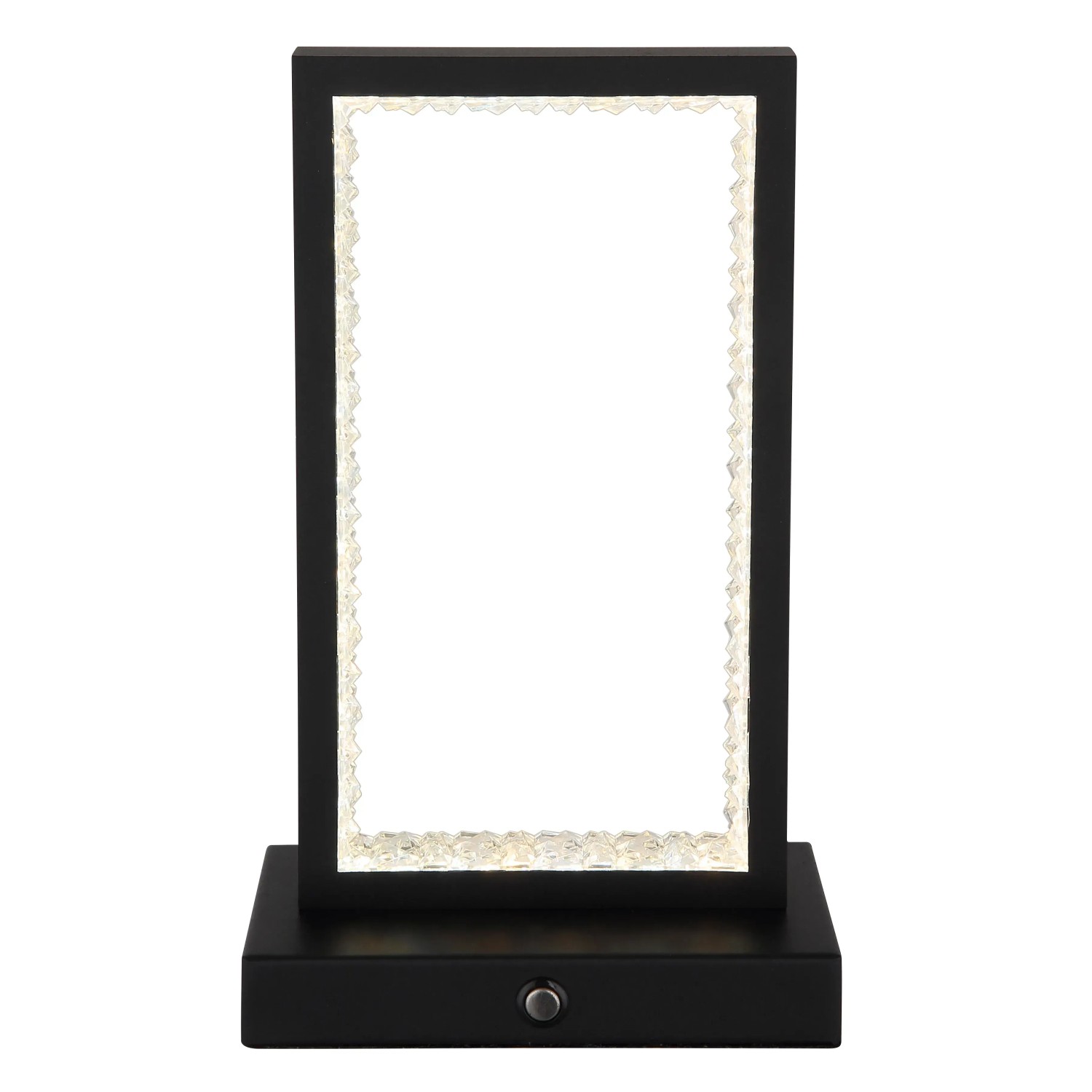 Schwarze Globo LED-Tischleuchte Samega mit Touchdimmer, 14x7,5x23cm, für stimmungsvolle Aussenbeleuchtung.