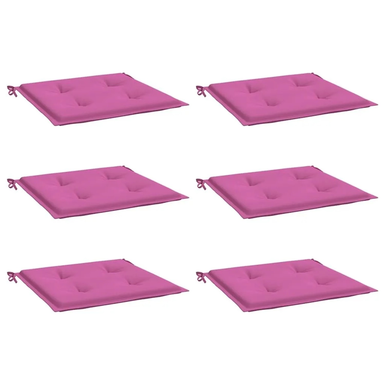 vidaXL Gartenstuhl-Kissen 6 Stk Rosa 50x50x4 cm Stoff 361094