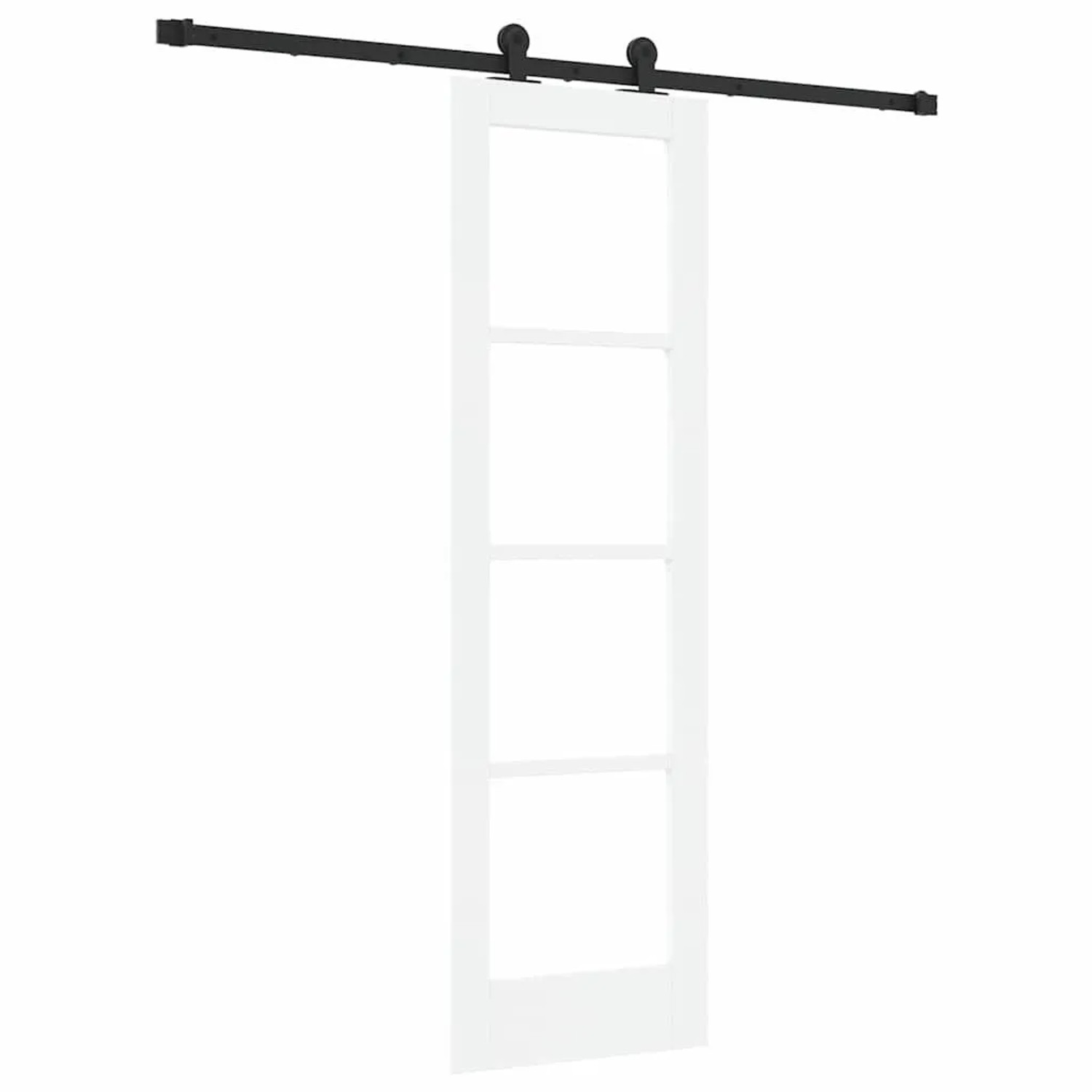 vidaXL Schiebetür ORKDAL Weiß und Schwarz 61 x 198,5 cm 3331986