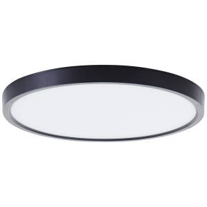 Schwarze LED-Deckenleuchte Lotti, dimmbar, mit RGB + CCT Funktion, Ø 30cm.
