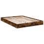 vidaXL Bettgestell Räuchereiche 140x200 cm aus Holzwerkstoff mit Lattenrost. Modernes Bett ohne Matratze.