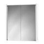 Sieper Spiegelschrank Nelma, 54x63 cm, Weiß Hochglanz mit zwei Spiegeltüren.