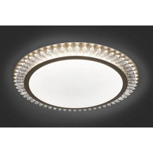 Runde LED-Deckenleuchte Shining Sol mit Kristall-Optik, 48 cm Durchmesser.