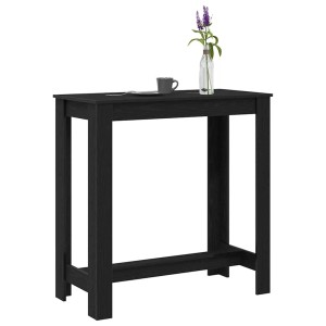 vidaXL Bartisch, schwarz Eichen-Optik, 102x50x103,5 cm, Holzwerkstoff. Stehtisch für Esszimmer oder Bar.