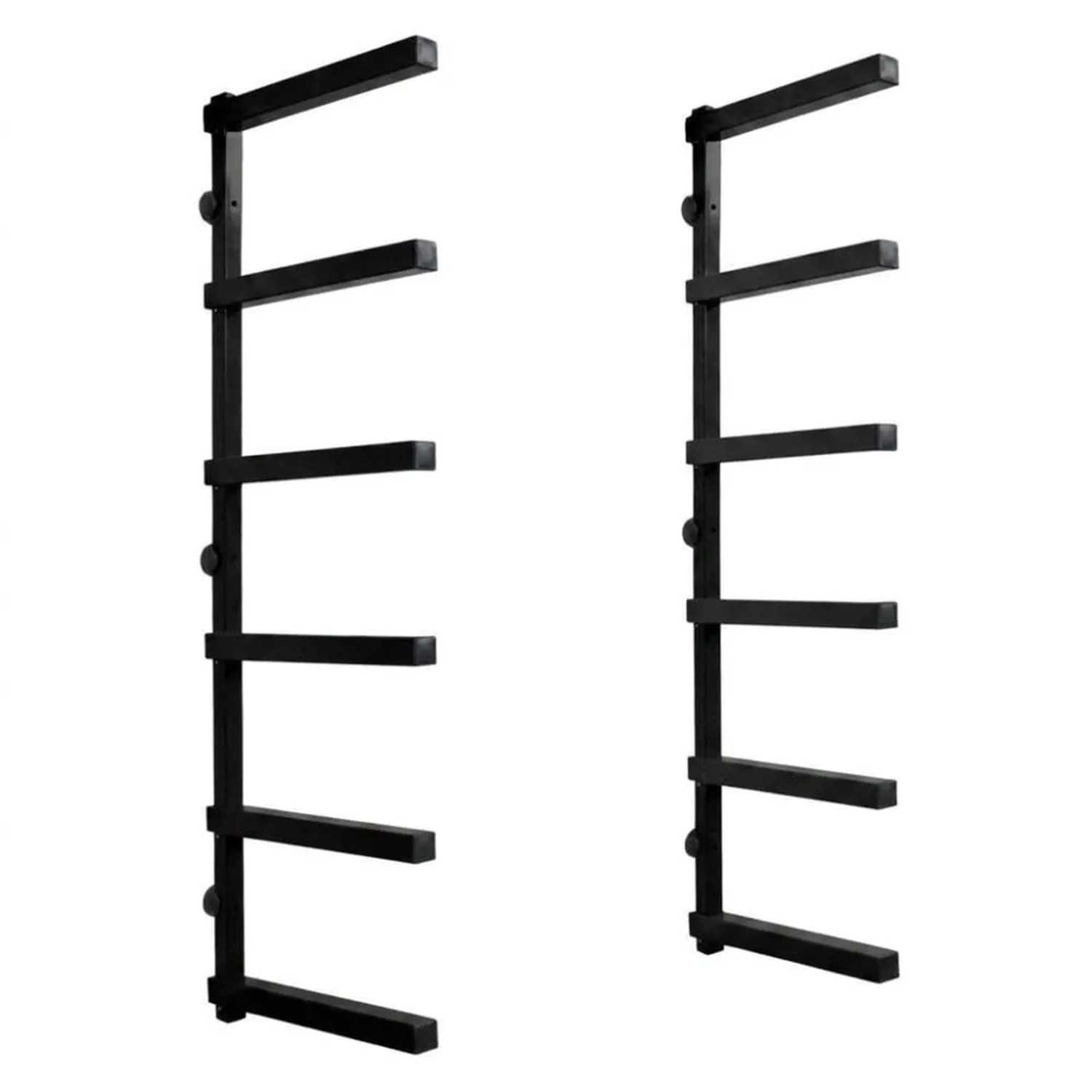 PROREGAL Kragarmregal Wandmontage 50 kg pro Ebene für Holzlagerung mit 6 Ebenen Garage Organizer Schwarz 2 Stück