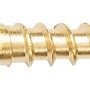 Linsensenkkopf Holzschraube, Messing, 5x40 mm, Schlitz-Antrieb, 10er-Pack