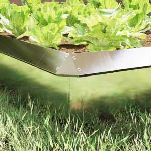 vidaXL Schneckenzaun 4 Stk Silber 13,5 x 13,5 x 25 cm Edelstahl 874868