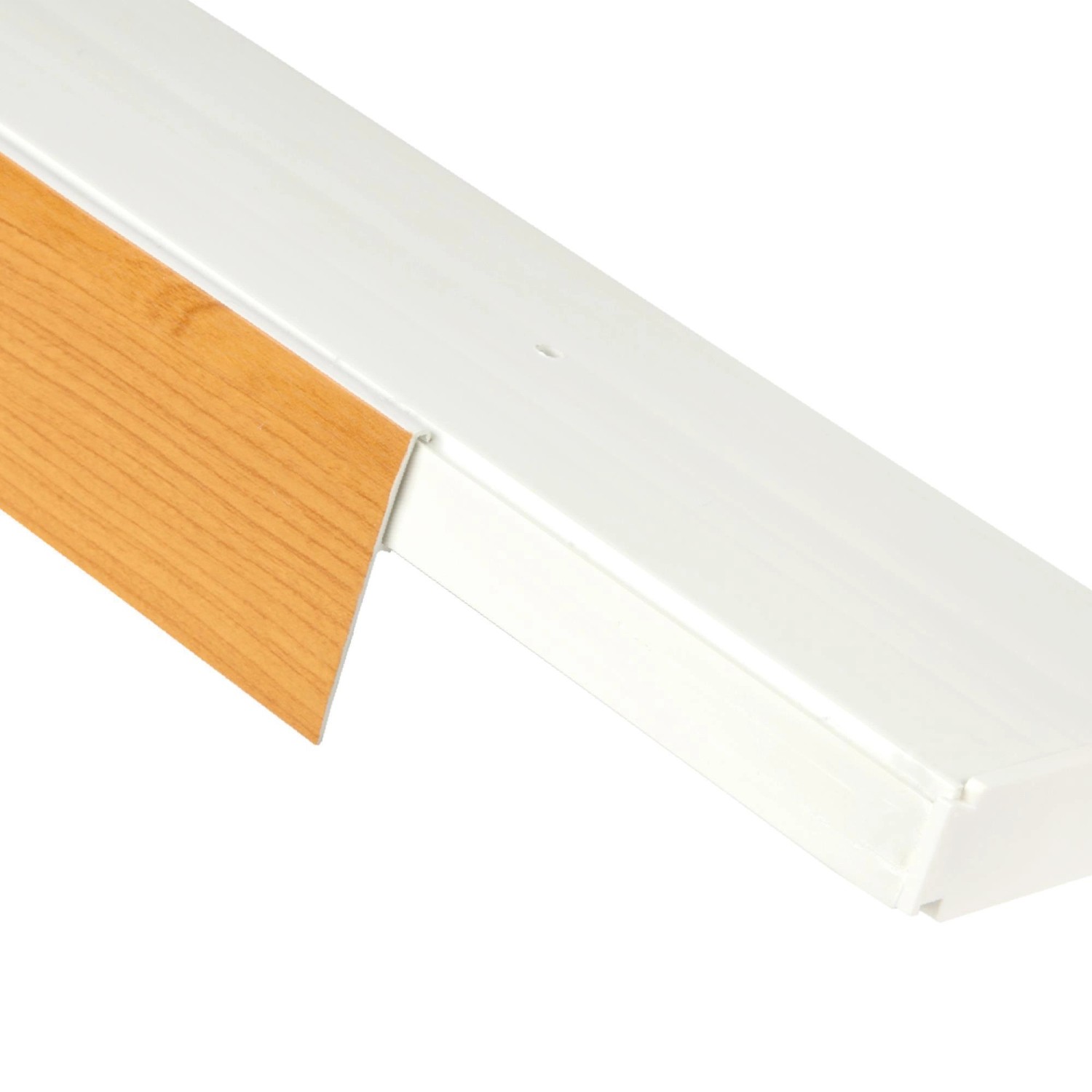 Bestlivings Gardinenschiene 360 cm mit Blende in Eiche, 2-läufig, für Gardinen und Vorhänge.