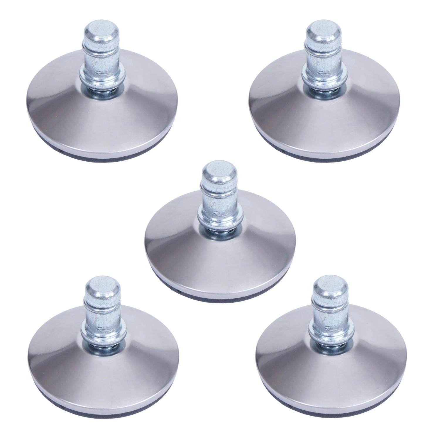 MCW 5er-Set Bodengleiter K73 Fußgleiter 11mm Silber