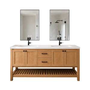360Home Bodenstehendes Badmöbel Set Mit Waschbecken Waschtisch Und Unterschrank Für Badezimmer Gäste WC Und Waschraum 160 CM RW693160K