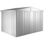 Biohort Metall-Gerätehaus Europa, 6,8 m², silber-metallic, mit Doppeltür. Gerätehäuser für den Garten.