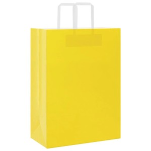vidaXL Papiertragetaschen 50 Stk mit Henkeln Gelb 32x17x44 cm 4102000