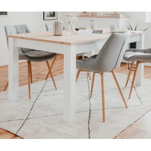 Furn.Design Esstisch Landhaus Eiche Artisan Weiß 160 x 215 cm Küchentisch Ausziehbar Vestland