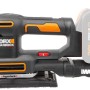 Worx 20V Akku-Multifunktionsschleifer WX820.9 Solo mit Staubbeutel und Akku.