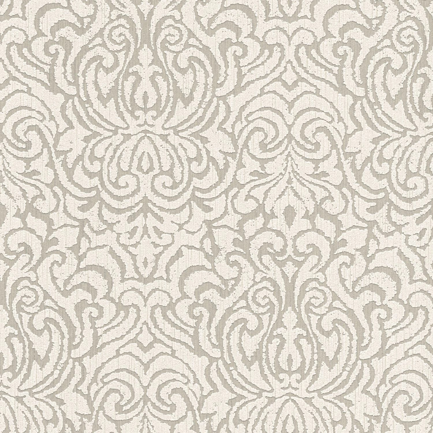 PROFHOME 961933-GU Barock Tapete Ornament Matt Beige Creme 0,53 m x 10,05 m günstig online kaufen