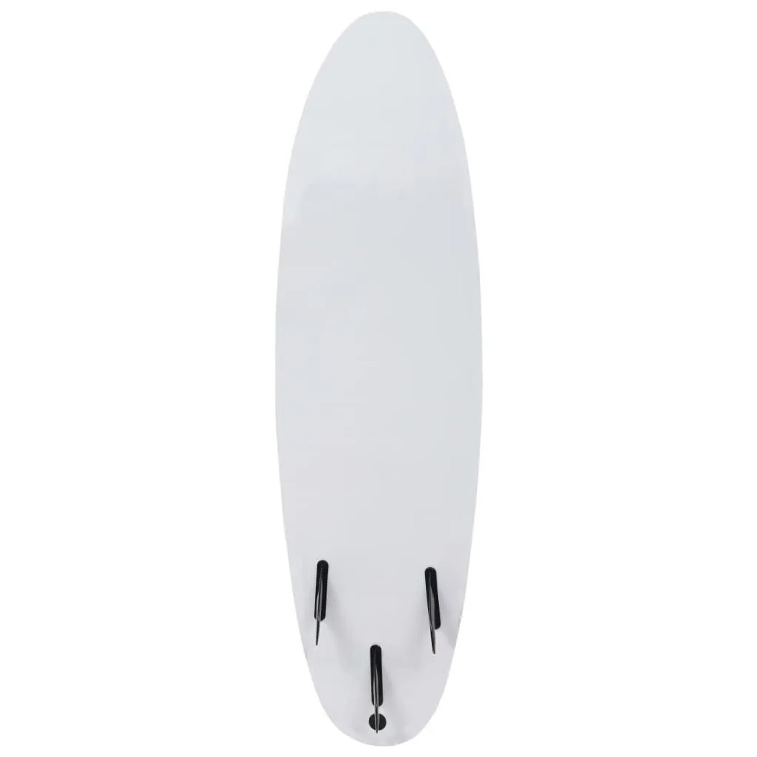 Weißes vidaXL Surfbrett 170 cm mit drei Finnen für Wassersport.