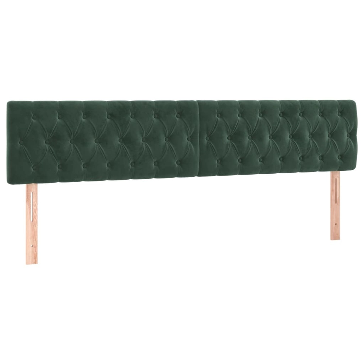 vidaXL LED Kopfteil Dunkelgrün 180x7x78/88 cm Samt 3122011