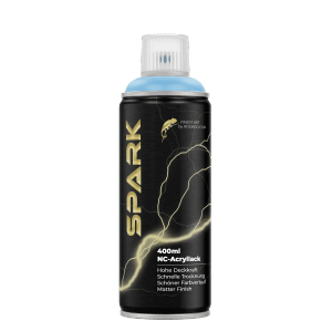 SPARK Spraydose 400ml, matte Farbe Hellblau für Buntlack-Spray Projekte.