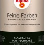 Alpina Feine Farben Lack, klassisches Matt-Schwarz, 750ml Dose. Buntlack für Innen.