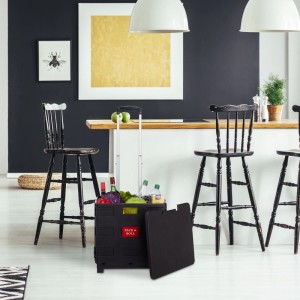 Relaxdays Einkaufstrolley ABS Aluminium Gelb Klappbar 99 cm x 45,5 cm x 37,5 cm 3 kg