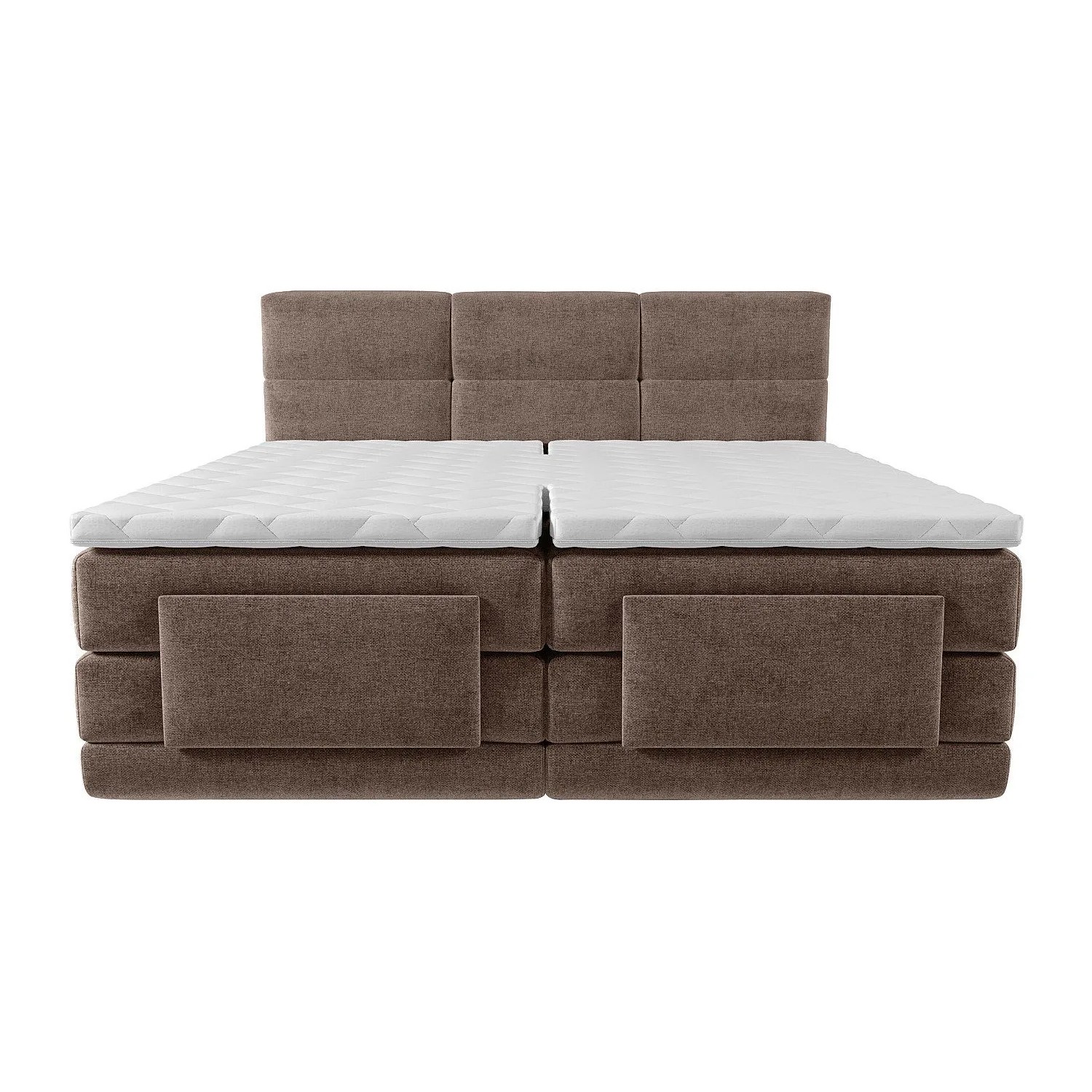 Vente-unique Boxspringbett Lodi Braun 215 cm