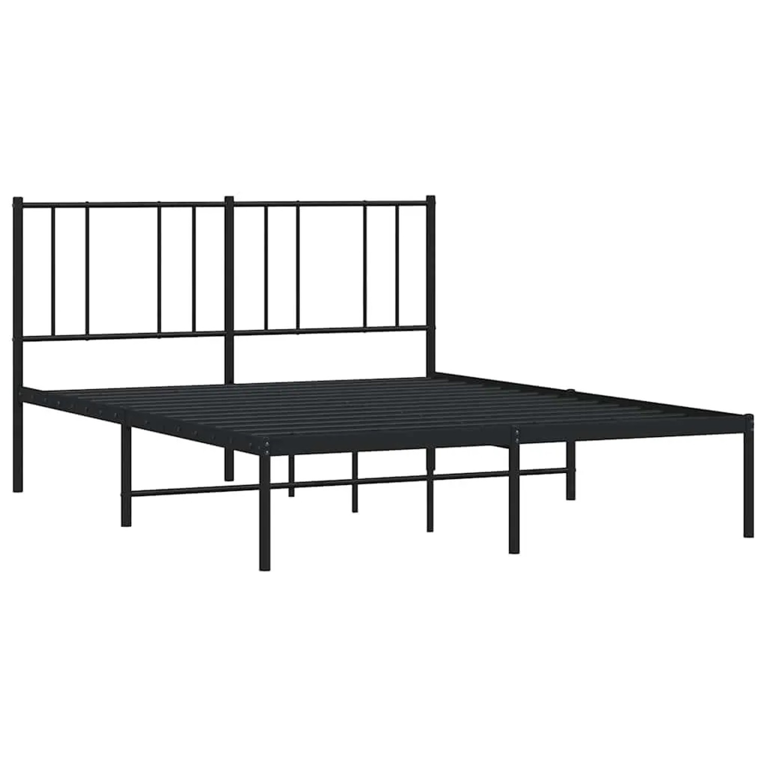 vidaXL Bettgestell mit Kopfteil Metall Schwarz 120x200 cm 352478 günstig online kaufen
