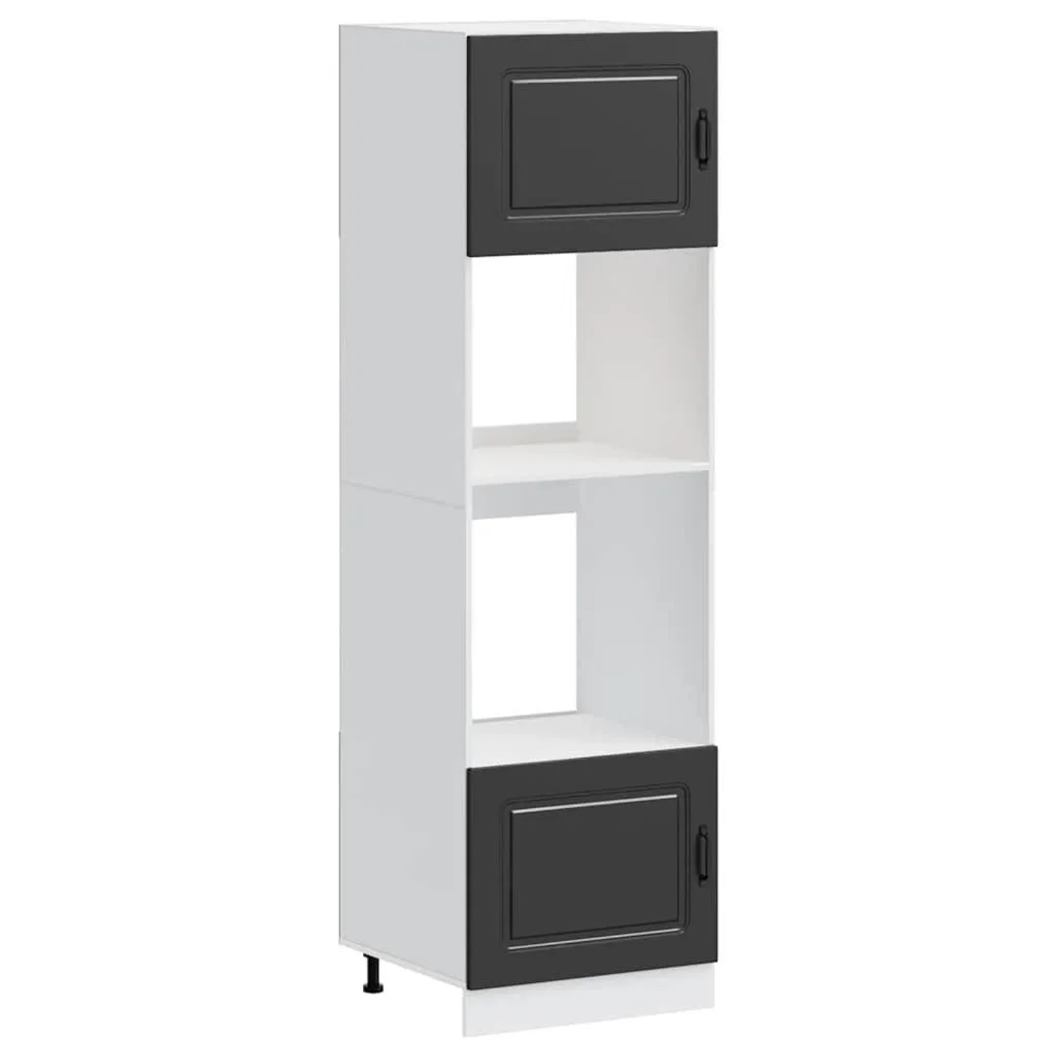 vidaXL Herdumbauschränke 2 Stk Kalmar Schwarz Holzwerkstoff 3315032 günstig online kaufen