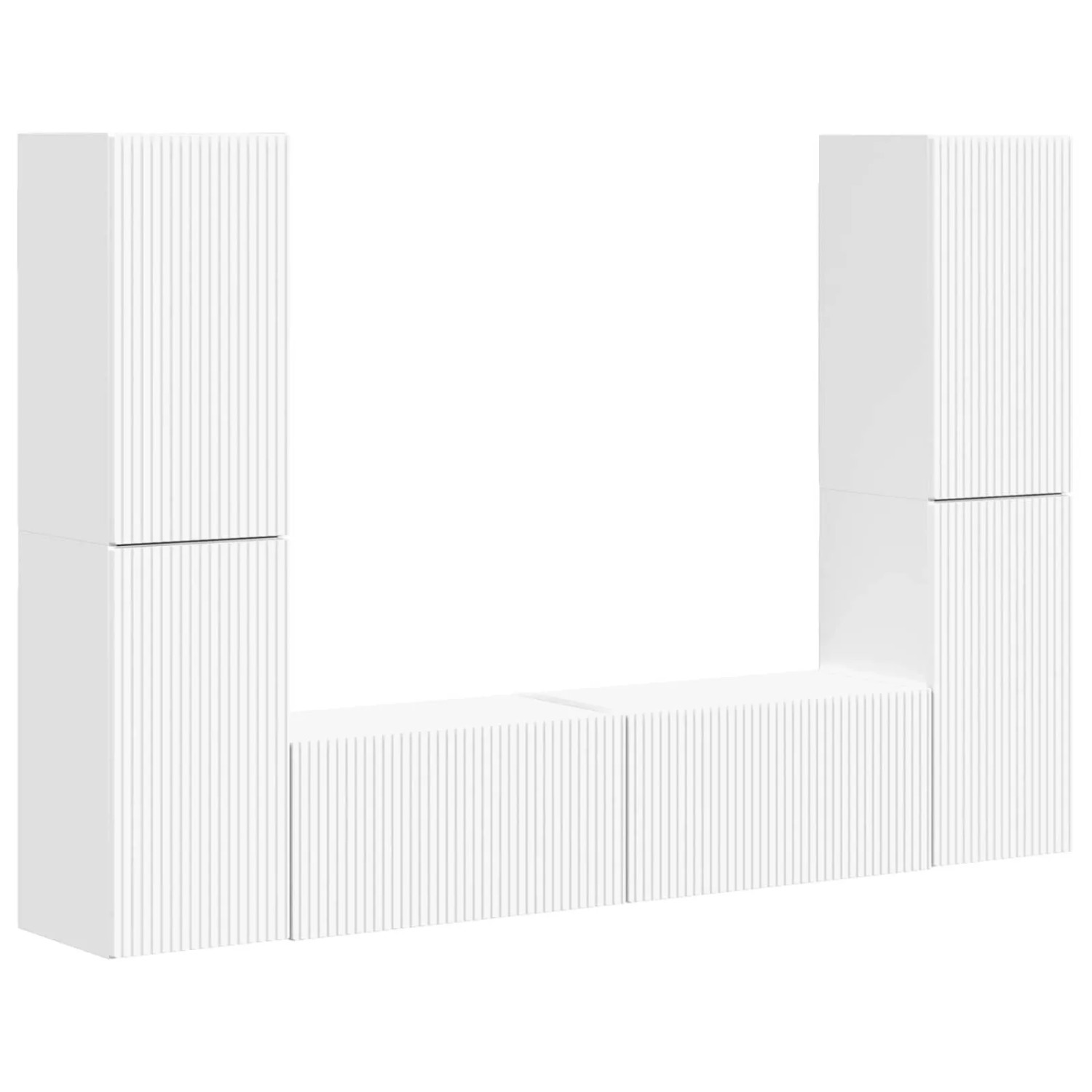 vidaXL TV-Schrankset 6 Stk Weiß Holzwerkstoff 3409105 günstig online kaufen