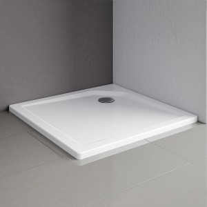 Quadratische, extraflache Duschwanne 90x90 cm mit Schürze in Alpinweiß von Schulte ExpressPlus.