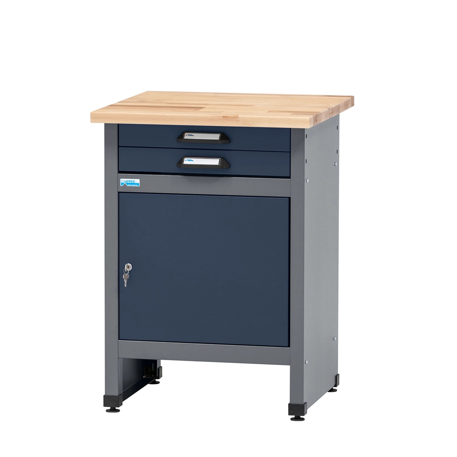 Küpper Werkbank Eintürig mit 2 Schubladen 84 x 60 x 60 cm Dunkelblau günstig online kaufen