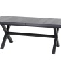 Rechteckiger, ausziehbarer Gartentisch Sincro Wood Grey von Siena Garden, 100x260 cm.