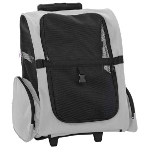 vidaXL Trolley für Haustiere 3-In-1 Grau 48x32x57-106 cm cm Oxford-Gewebe 42007373