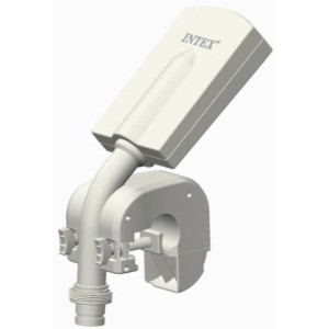 Intex Multi-Color LED Wasserfontäne für Frame Pools, weiße Kunststoffausführung.