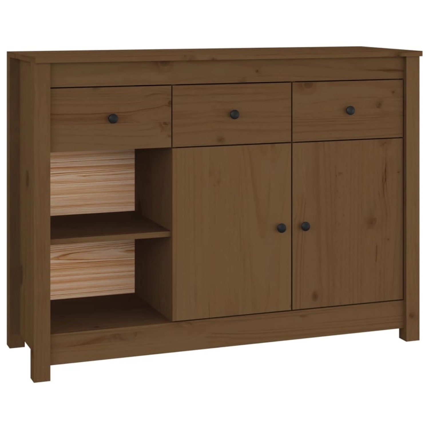 vidaXL Sideboard Honigbraun 100x35x74 cm Massivholz Kiefer 814557 günstig online kaufen