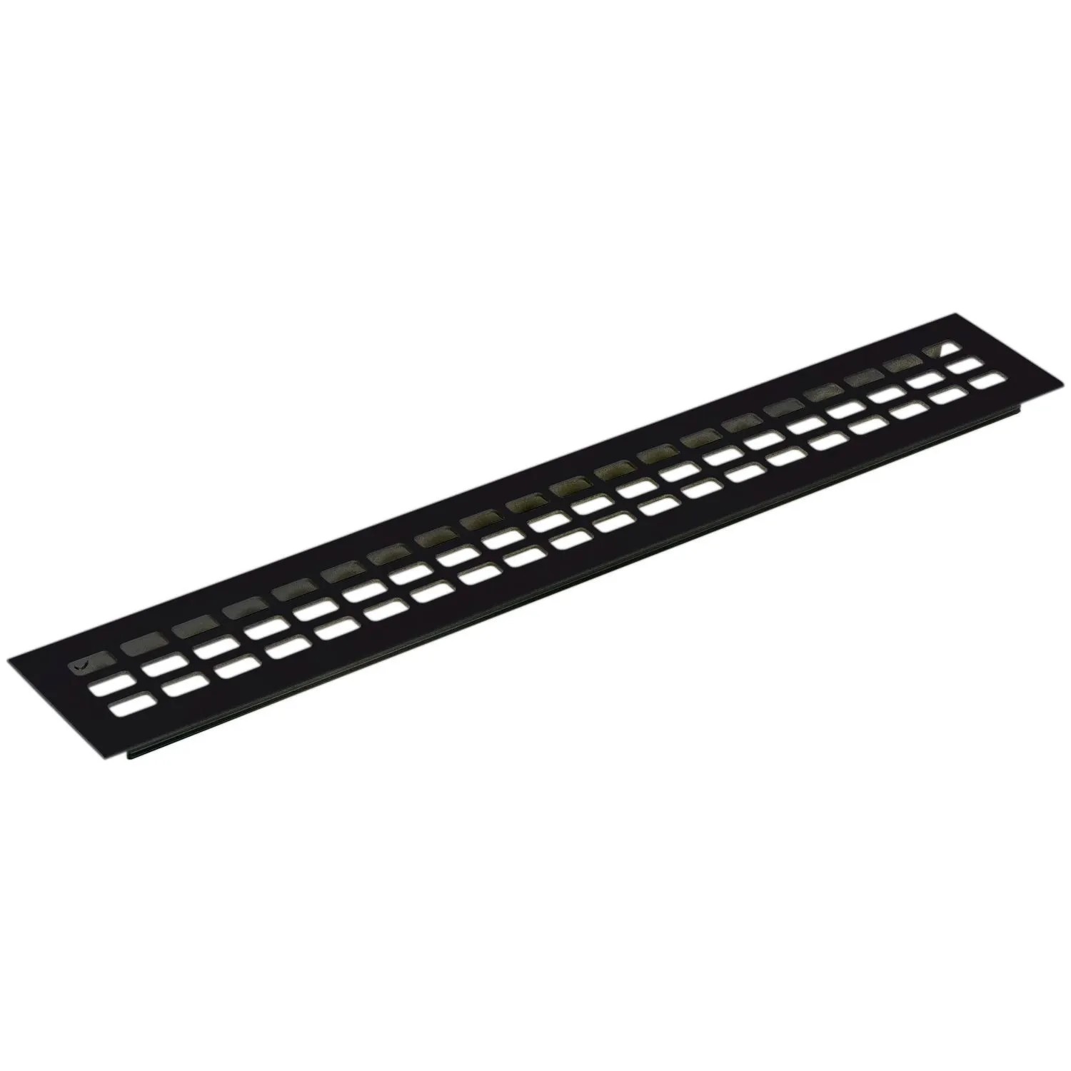 vasalat Lüftungsgitter zum Einstecken Aluminium Schwarz Eloxiert 600x100 mm