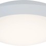 Weiße, runde LED-Außenleuchte Medway für Wand oder Decke, Ø 31 cm.