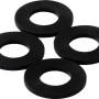 4 schwarze Dichtungsringe (TPE) 12x24x2 mm für Waschmaschinenschläuche