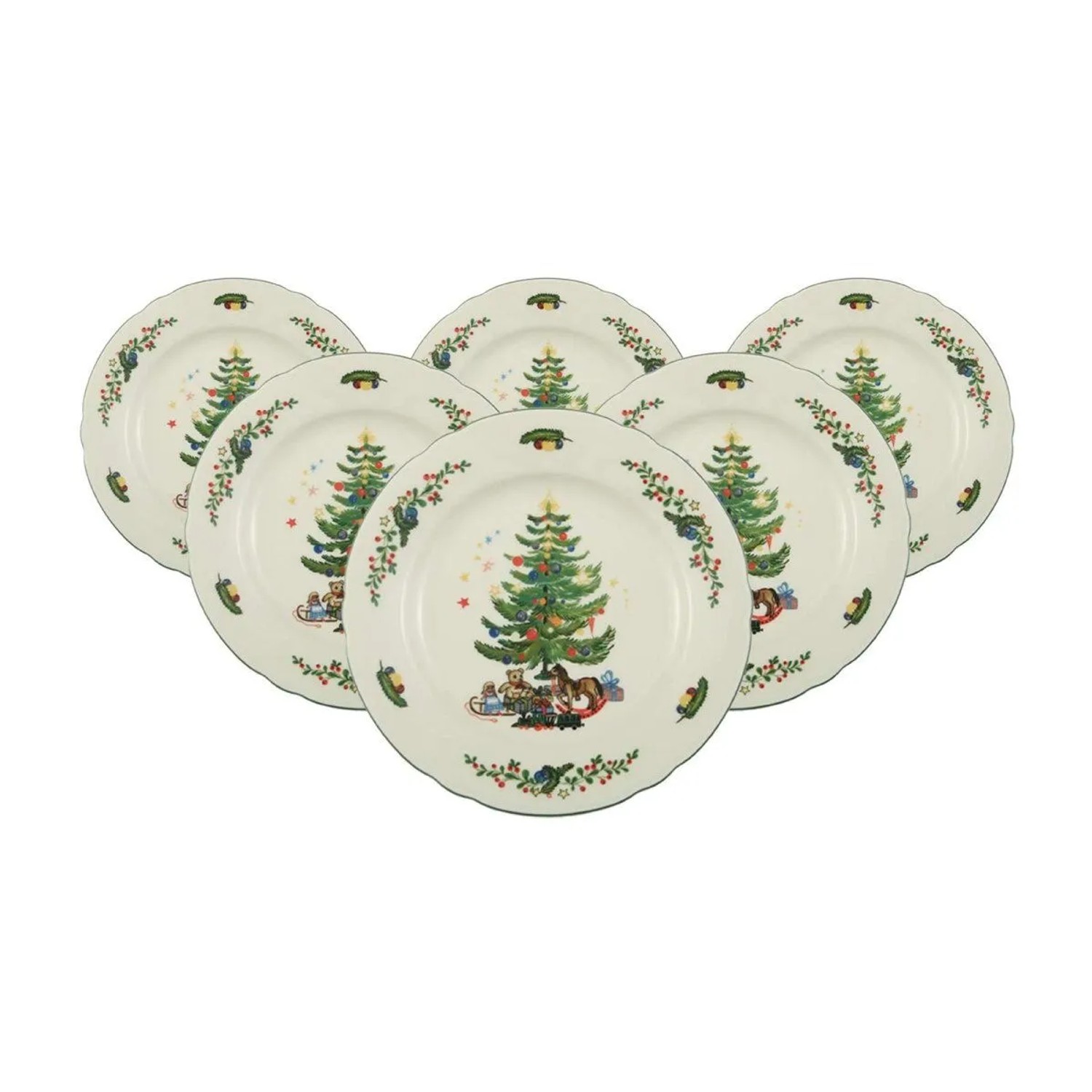 Seltmann Weiden Marieluise Weihnachten Brotteller 17,1 cm 6er Set