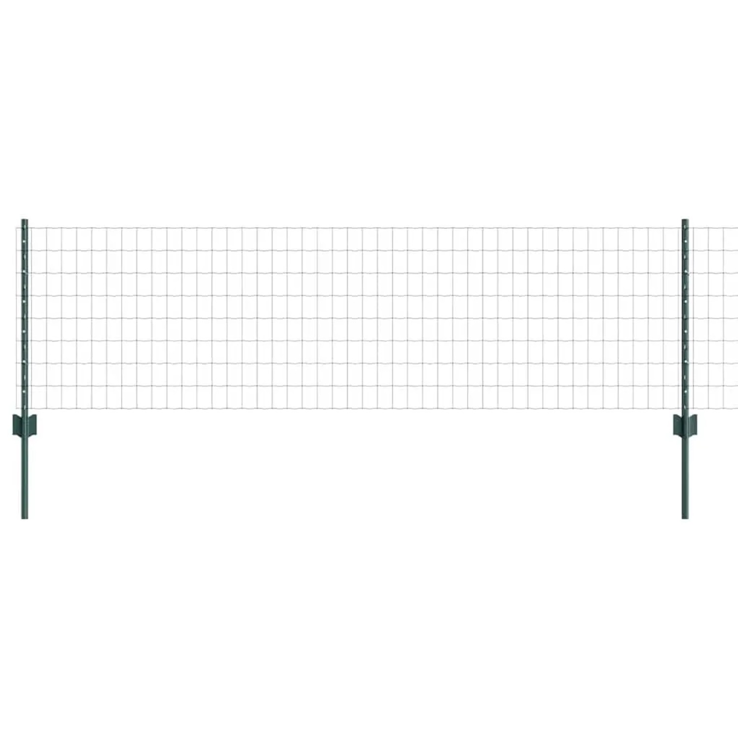 vidaXL Zaun mit Pfosten Grün 0,6 x 25 m Stahl und PVC 3336010