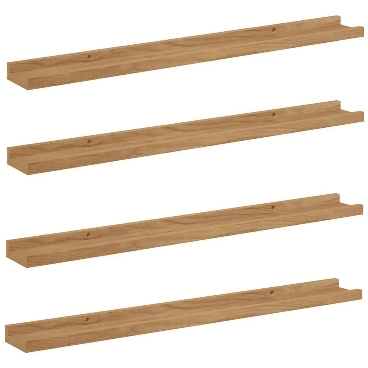 vidaXL Wandregal mit Regal 4 Stk Braun 80 x 9 x 3 cm Holzwerkstoff 42020018