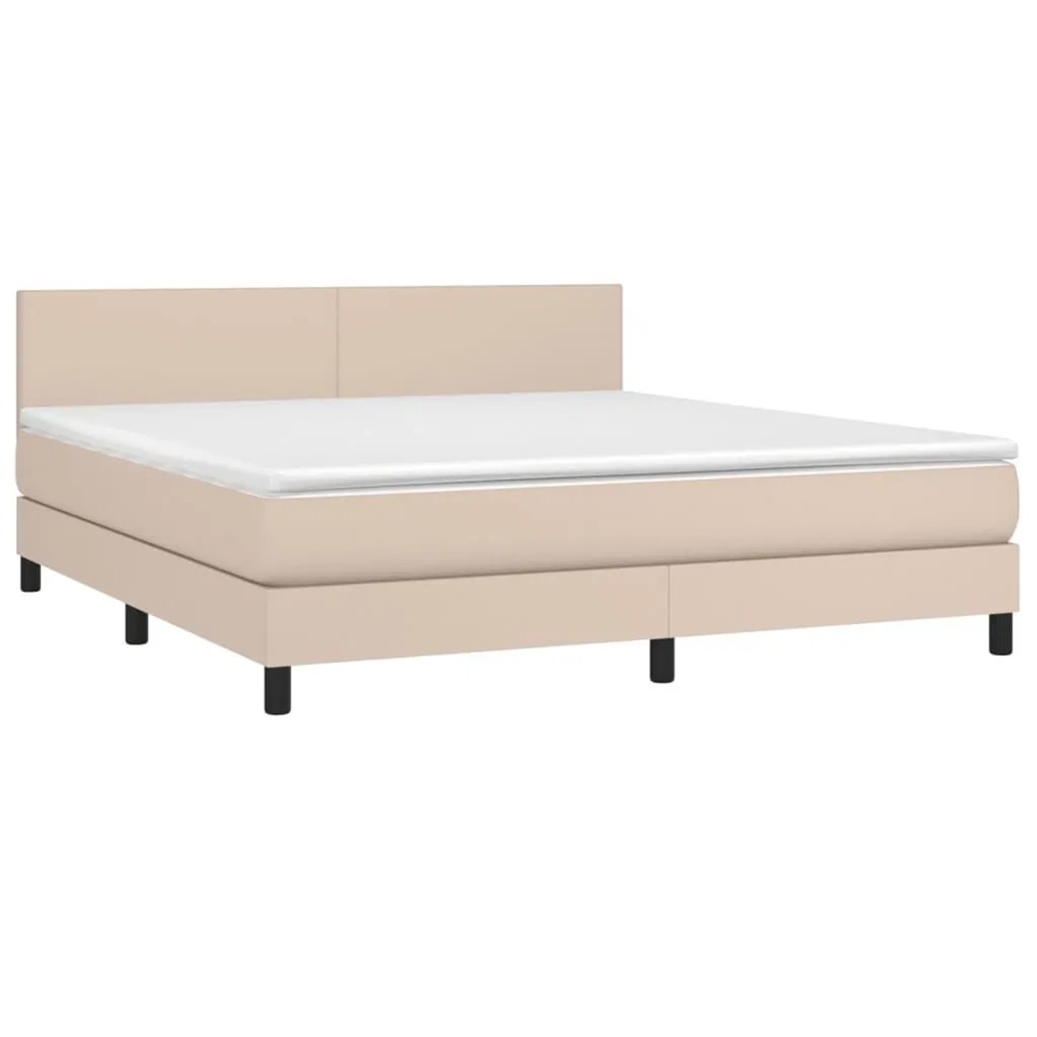 vidaXL Boxspringbett mit Matratze & LED Cappuccino-Braun 180x200cm 3134122