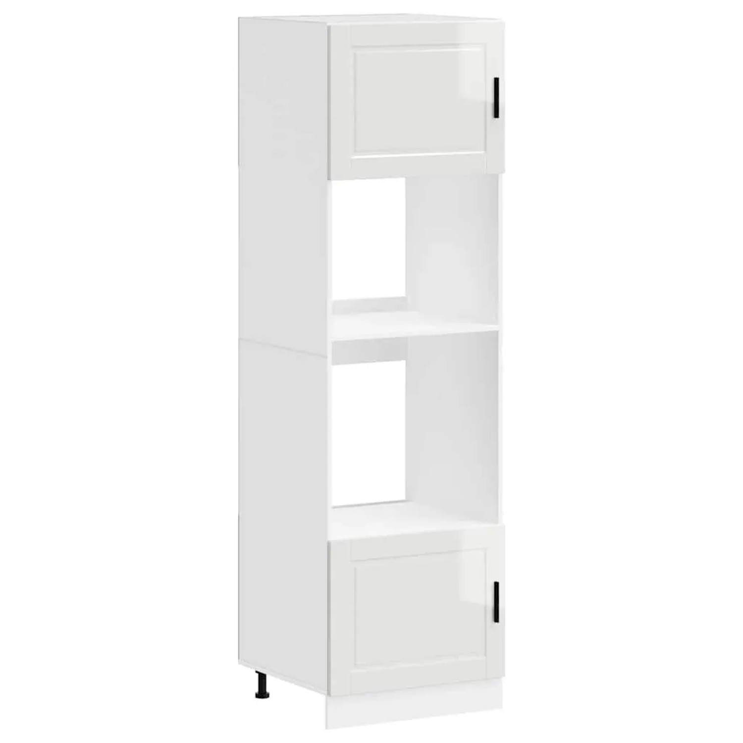 vidaXL Herdumbauschränke 2 Stk Porto Hochglanz-Weiß Holzwerkstoff 3315053 günstig online kaufen