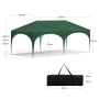 Grüner WOLTU Pavillon 3x6 m mit Tragetasche, wasserabweisend und höhenverstellbar.