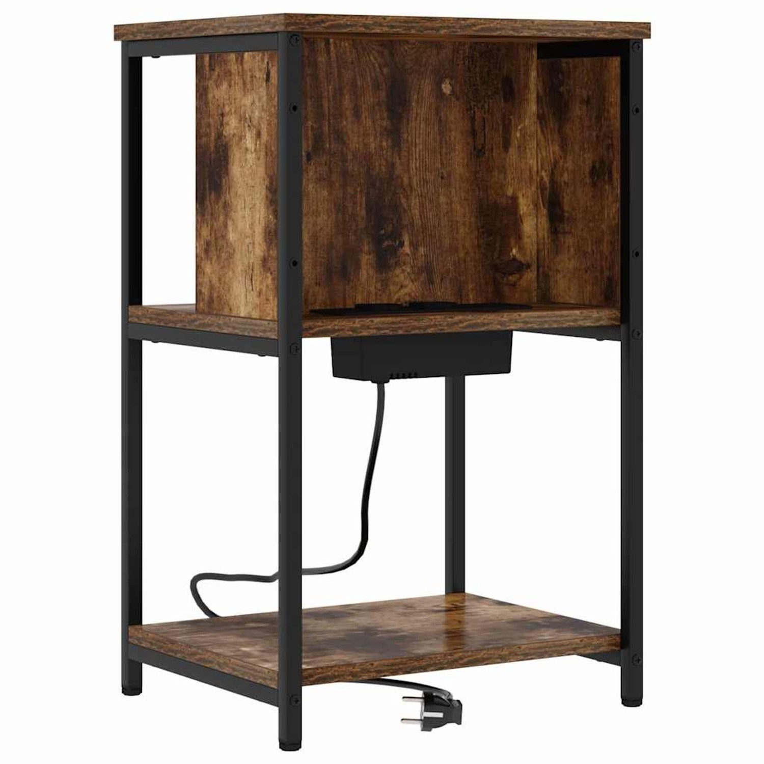 vidaXL Nachttisch Räuchereiche 38 x 31 x 61 cm Holzwerkstoff 859454 günstig online kaufen