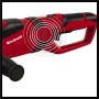 Detailaufnahme: Roter Einhell Winkelschleifer TE-AG 230 mit Zusatzhandgriff.